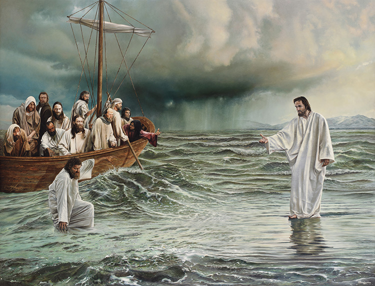 clipart jesus and peter walking on water - photo #33